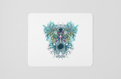 NarayaniCollectionss 2 Fists- horror themed printed white gaming mousepad Mousepad(White)