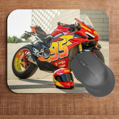 KDS Bazaar Bike Design Mouse Pad | Non-Slip Rubber Mat Non Slip Base Mousepad(Multicolor)