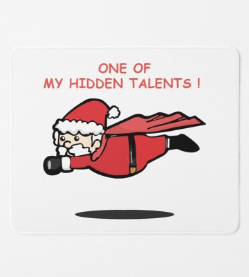 Rushaan Superman Santa : Cool Crafted MousePad Gift For Secret Santa Mousepad(White)