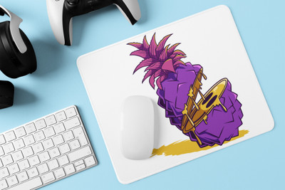 Rushaan Broken pineapple - Printed animated Mousepad for animation lovers Mousepad(White)