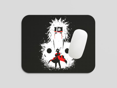 ANANT MERCH Jiraiya Legendary Silhouette Mouse Pad – Non-Slip & Durable Desk Accessory Mousepad(White ,black)