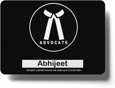 epheriwala Advocate Abhijeet Mouse pads for Advocates and Lawyers/ Gift for advocates Non Slip Base Mousepad(Black)