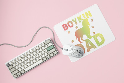 Rushaan Boykin dad -printed Mousepads for pet lovers Non Slip Base Mousepad(White)