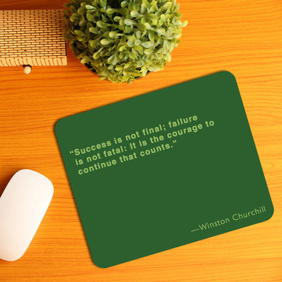 Zingy Gifts Motivation Custom Message Mouse Pad Mousepad(Green)