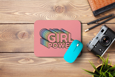 MOTIVATE BOX Non Slip Rubber Base Mousepad (23x18)cm printed design on Girls Power Mousepad(Multicolor)