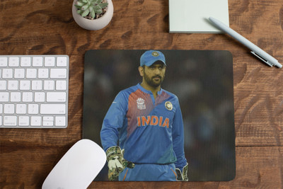 escope WaterProof Dhoni Mouse Pad Non-Slip for Computer and Laptop Non Slip Base Mousepad(Multicolor)