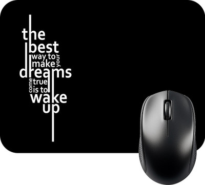 FINIXSTORE Premium Motivational Quote Printed (9 inch x 7 inch) Non Slip Base Mousepad(Black, White)