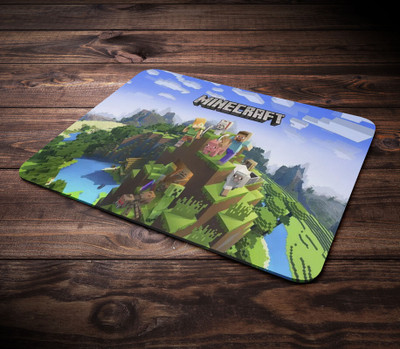 Printwala Minecraft Mouse Pad Printed Mousepad For Laptop Pc (9x7 Inches)(LMP-334) Non Slip Base Mousepad(Multicolor)
