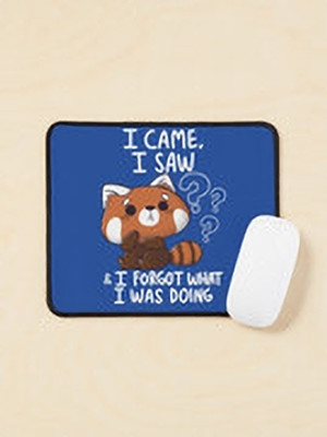 Aaltu Faltu Forgetful Red Panda – Adorably Distracted Mouse Pad Non Slip Base Mousepad(Multicolor)