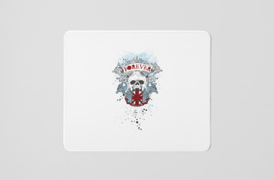 NarayaniCollectionss Skull Forever - horror themed printed white gaming mousepad Mousepad(White)