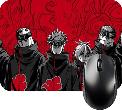 FINIXSTORE Anime Printed Mouse Pad (9 inch x 7 inch) - Akatsuki - 1 Printed Non Slip Base Mousepad(Multicolor)
