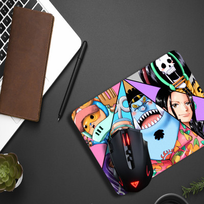 Inkaura Anime Printed Mouse Pad (9 inch x 7 inch) -One Piece Desk Mat Ideal For Gaming Non Slip Base Mousepad(Multicolor)