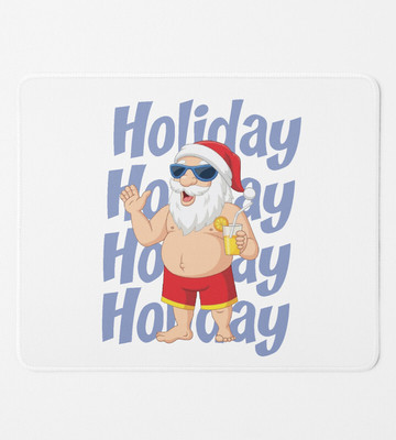 HopOffer Sigma Santa : Mouse Pad by Christmas's Gift For Secret Santa Non Slip Base Mousepad(White)