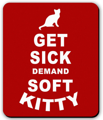 Get Fatang Soft Kitty Warm Kitty Non Slip Base Mousepad(Red)