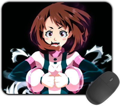 Kirmada Printed Design Mouse Pad Cute Uraraka Non-Slip My Hero Acadamia Mousepad(Multicolor)