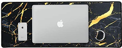 Rexmon Keyboard Pad Fancy Yellow Long Extended Waterproof Foldable Mouse Pad Non Slip Base Dual Sided Mousepad(Yellow)