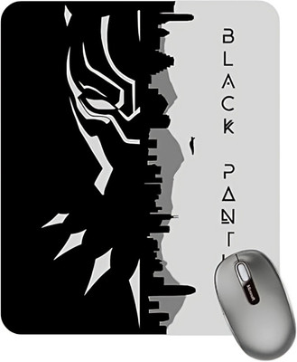 priase Printed Black Panther mousepad Non Slip Base Mousepad(White&Black)
