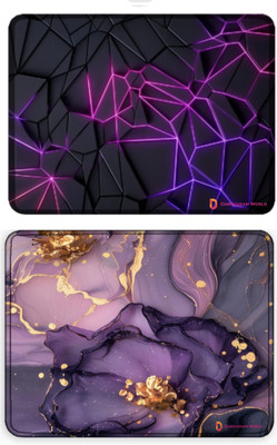 DARSHANAM WORLD Mouse pad, Gaming mouse pad, Anti-Slip Base, High Durability Non Slip Base Mousepad(Black, Purple)