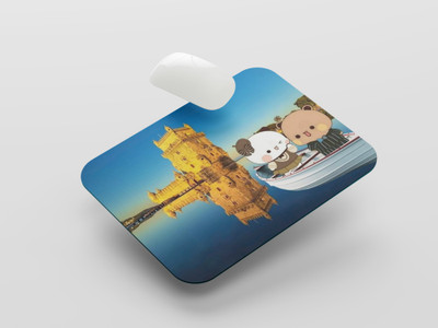 UNIARAWALAS Non-Slip Brain ,DUDU BUBU Cartoon MPM-187 Non Slip Base Mousepad(Black)