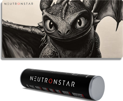 NEUTRONSTAR Animation Series Toothless Universal Gaming Non Slip Base Mousepad(Ink Black)