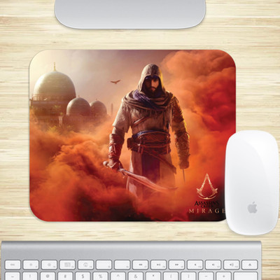 Saifihaan Creation Mouse Pad Gaming theme printed Lycra Cloth Nonslip Base Computer Accessory ACM05 Non Slip Base Mousepad(Multicolor)