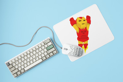 Rushaan Iron man - Printed animated Mousepad for animation lovers Mousepad(White)