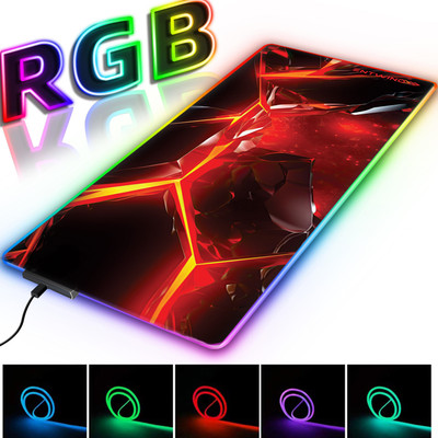 ENTWINO RGB Gaming Mouse Pad, Keyboard Pad, 14 Lighting Mode, Laptop Anti Slip Surface Mousepad (Multicolor)