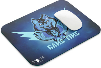rssh creation Game Mode Wolf Blue Color, Anti - Slip Base, High Durability Mouse Pad Non Slip Base Mousepad(Blue)