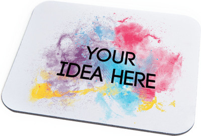 Giftlark Image/Text on Non Slip Base Mousepad(White)
