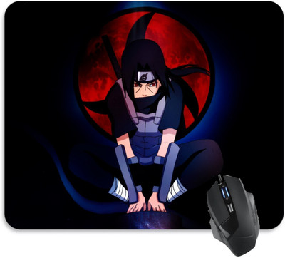 JOJO TRADERS itachi anime charctor gamming mouse pad Non Slip Base Mousepad(Black)