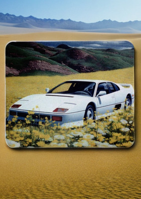 TheSlidingMouse Ferrari Car Mousepad for Laptop Gaming and Notebook Non Slip Base Mousepad(White, Green, Yellow)