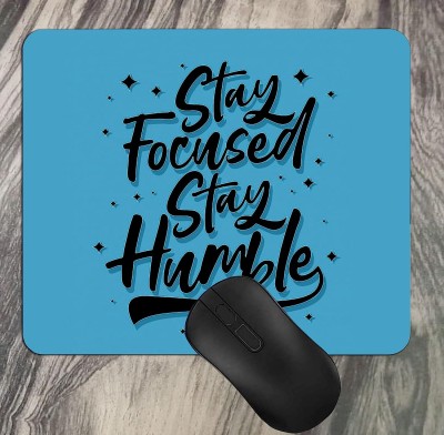 CREATIVE DONS Stay Foused Stay Humble Mousepad(Sky Blue)