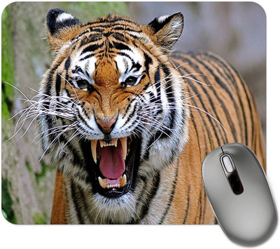 dk printing Tiger to Roar Printed Mouse Pad Non Slip Base Mousepad(Black)