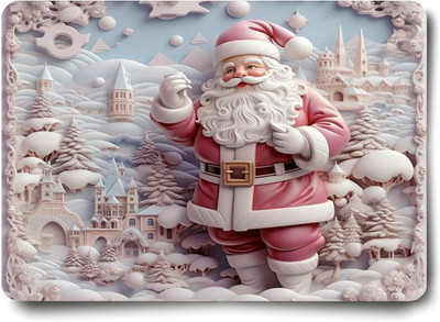 ASvik Creation Santa Claus MP-15 Gaming Mouse Pad for Gamers, Office, PC, Laptop 23x19 cm Non Slip Base Mousepad(Multicolor)