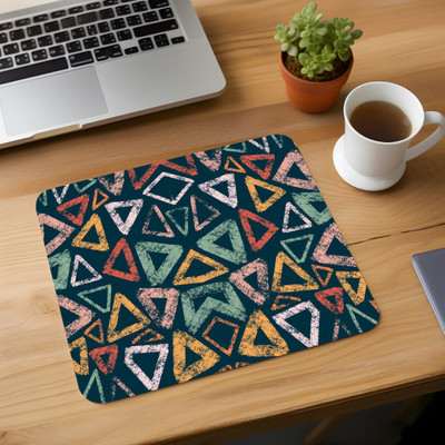 ZORI Rainbow Color Pattern Printed Mouse Pad for Gaming Computer, Laptop MousePad Non Slip Base Mousepad(Multicolor, Black)