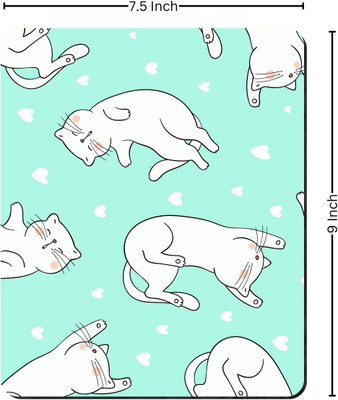 Printile MOUSE PAD 0.7 Non Slip Base Mousepad(White&Cyan)