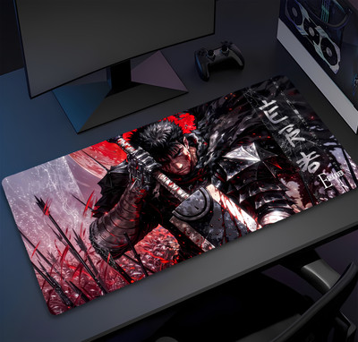 Eshaaver Anime Graphic Mouse Pad, Large Desk Mouse Pad,Spill-Resistant Mousepad Non Slip Base Mousepad(Berserk)