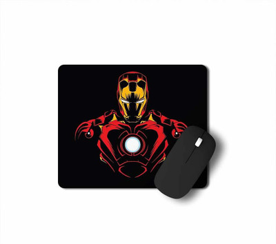 Tee Mafia Ironman minilist _mp Non Slip Base Dual Sided Mousepad(Black, Red)