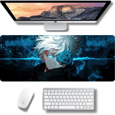 XENOTECH Long Anime Mouse Pad - (11 X 23 inch X 3mm) Non Slip Base Mousepad(Blue)