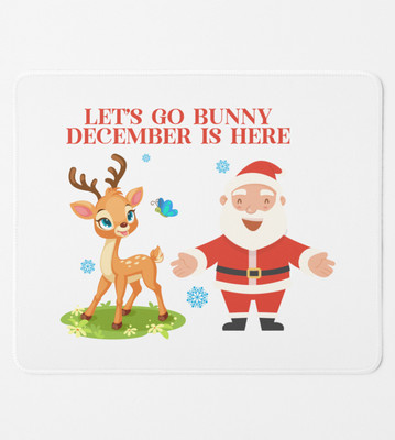 Special Trend Hub Can I Come Inside:Designer Mouse Pad For Secret Santa Boys Girls Non Slip Base Mousepad(White)