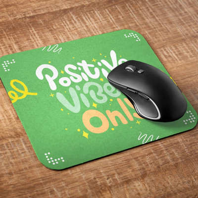 Printile MOUSE PAD 0.37 Non Slip Base Mousepad(White&Yellow&Green)