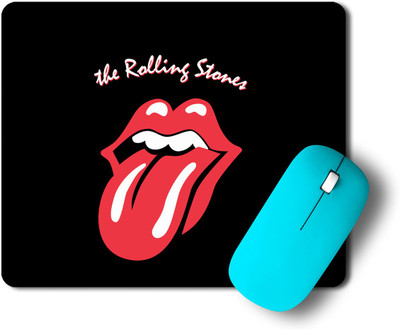 gray wall Rolling Stone Nonslip Base Graphic Pc Mousepad, Pc Mousepad Non Slip Base Mousepad(Multicolor)
