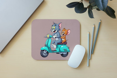 Zipcartz Tom and Jerry Pattern Printed Mouse pad for PC,Laptop,Gaming & Daily uses Non Slip Base Mousepad(Multicolor)