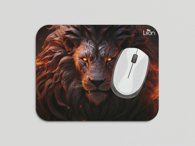 leeon L-MP1-262-Lion-animal Non Slip Base Mousepad(Multicolor)
