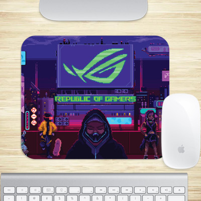 Saifihaan Creation Mouse Pad Gaming theme printed Lycra Cloth Nonslip Base Computer Accessory ASR05 Non Slip Base Mousepad(Multicolor)