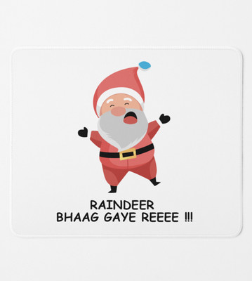 Special Trend Hub Reindeers Ranaway : Enjoy Your 9 to 5 With Marathi Quote Design Mouse Pad Non Slip Base Mousepad(White)