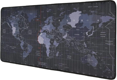 ARROW SIGN World Map Large Extended Mouse Pad with Non-Slip Rubber Base 70 x 30 CM Non Slip Base Mousepad(Black)