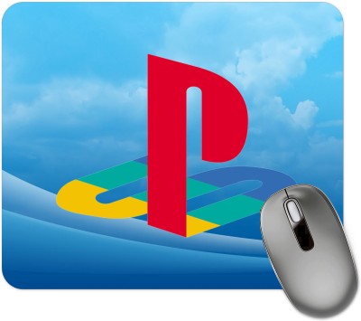 dk printing Playstation Logo Printed Mouse Pad Mousepad(Black)