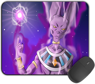 Kirmada Printed Designer Mouse Pad Lord Beerus Dragon Ball Z Non Slip Base Mousepad(Multicolor)