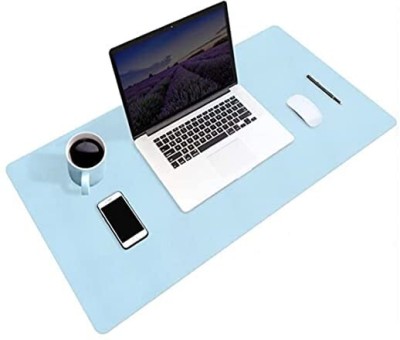 Vrundavan Care Dual-Sided Multifunctional Waterproof Non-Slip Dual Desk Mat (80cm x 40cm) Mousepad(Pink / Sky Blue For Desktop Laptop Computer)